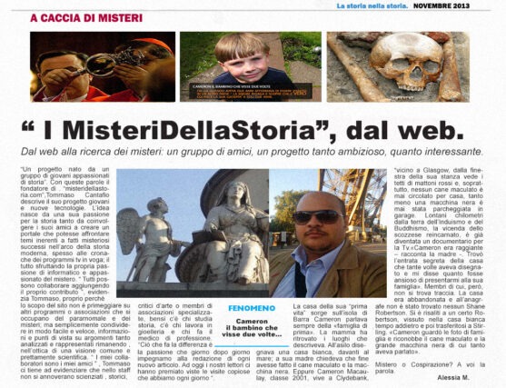 Articolo Magazine Storia e Misteri - ACIMS Misteri della Storia Milano
